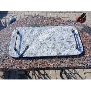 Taca granitowa, szara z czarnymi uchwytami, 30x60cm (Kłajpeda) - 021