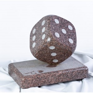Dekoracyjna granitowa kula do gier, 45x42cm (Kłajpeda) - 013
