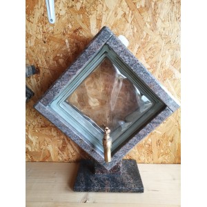 Pojemnik na płyn z granitu i szkła, 10x39cm (Kłajpeda) - 014