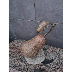 Dekoracyjna gruszka granitowa, jasnobrązowa, 30x54cm (Kłajpeda) - 06