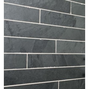 Płytki łupkowe Monte Black (Natural) 10x60x1cm, (1szt=0,06m2)