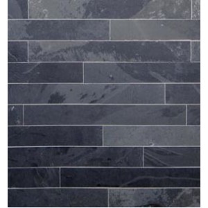 Płytki łupkowe Monte Black (Natural) 6x60x1cm, (1szt=0,036m2)