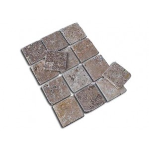 Mozaiki trawertynowe GEA, postarzane 10x10x1 cm, m2