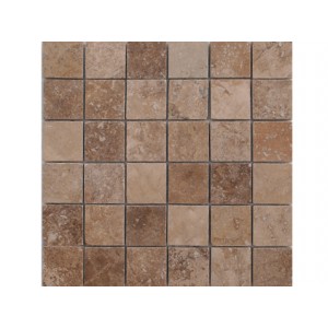 Mozaika Travertino GEA, szlifowana, z kruszywem 4,8x4,8x1cm, m2