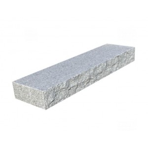 Stopień schodowy Szary Granit płomieniowany, przód łupany 130x35x15 cm, szt.