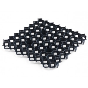 Kratka trawnikowa plastikowa 49,4x49,4x6,3 cm – czarna (paleta) (200szt = 48 m2)